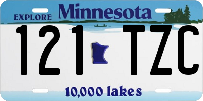 MN license plate 121TZC