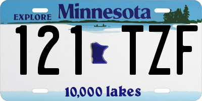MN license plate 121TZF