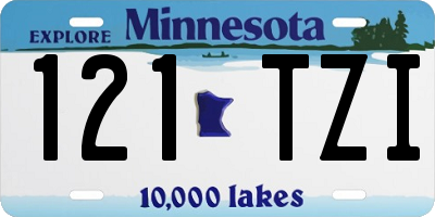 MN license plate 121TZI