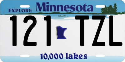 MN license plate 121TZL