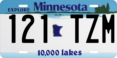MN license plate 121TZM
