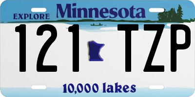 MN license plate 121TZP