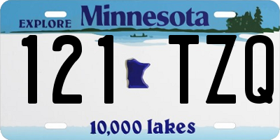 MN license plate 121TZQ