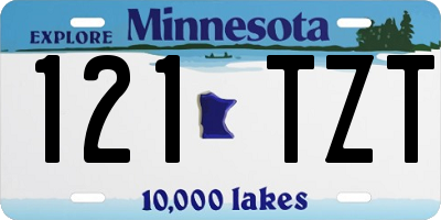 MN license plate 121TZT