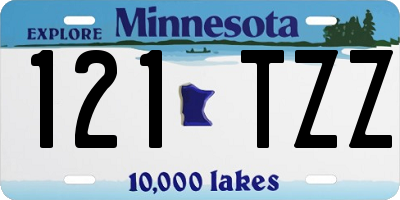 MN license plate 121TZZ