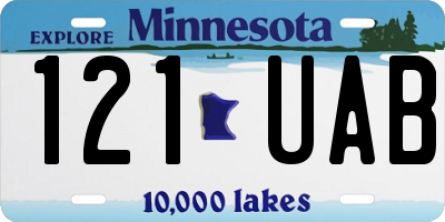 MN license plate 121UAB