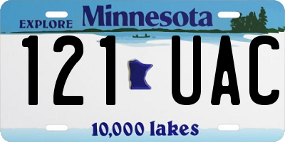 MN license plate 121UAC