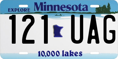 MN license plate 121UAG