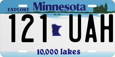 MN license plate 121UAH