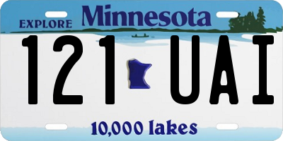 MN license plate 121UAI