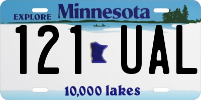 MN license plate 121UAL