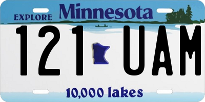 MN license plate 121UAM