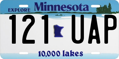 MN license plate 121UAP