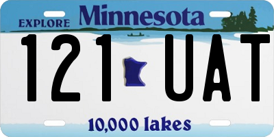 MN license plate 121UAT