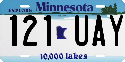 MN license plate 121UAY
