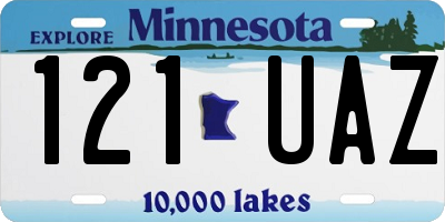 MN license plate 121UAZ