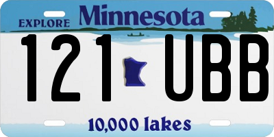 MN license plate 121UBB