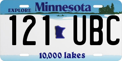 MN license plate 121UBC