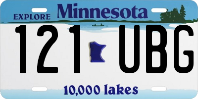 MN license plate 121UBG