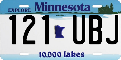MN license plate 121UBJ