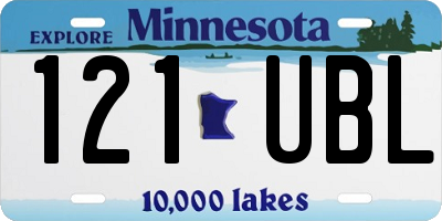 MN license plate 121UBL