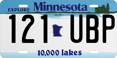 MN license plate 121UBP