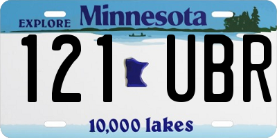 MN license plate 121UBR