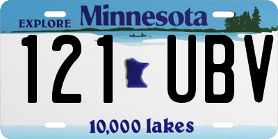 MN license plate 121UBV