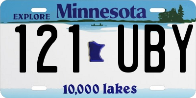 MN license plate 121UBY