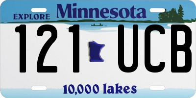 MN license plate 121UCB