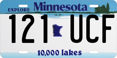 MN license plate 121UCF