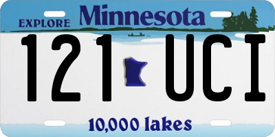 MN license plate 121UCI