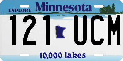 MN license plate 121UCM