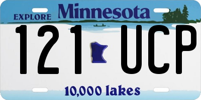 MN license plate 121UCP