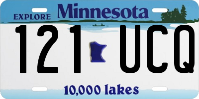 MN license plate 121UCQ