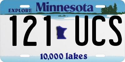 MN license plate 121UCS