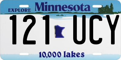 MN license plate 121UCY