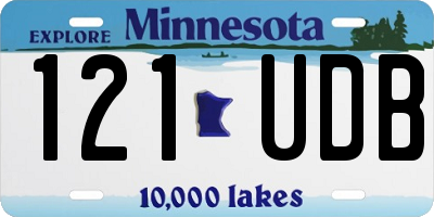 MN license plate 121UDB