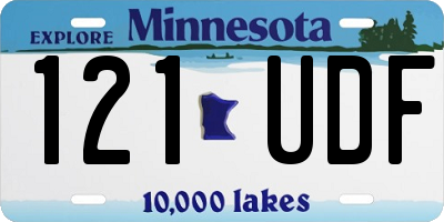 MN license plate 121UDF