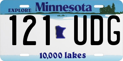 MN license plate 121UDG