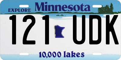 MN license plate 121UDK