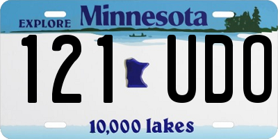 MN license plate 121UDO