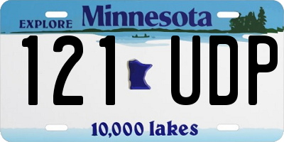 MN license plate 121UDP