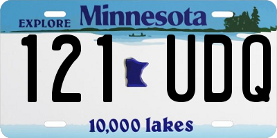 MN license plate 121UDQ