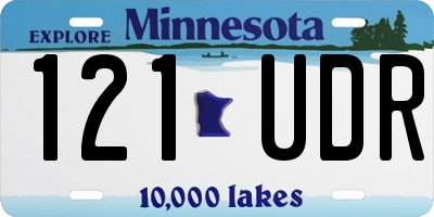 MN license plate 121UDR