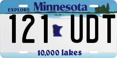 MN license plate 121UDT