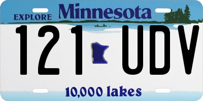 MN license plate 121UDV