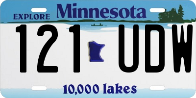 MN license plate 121UDW