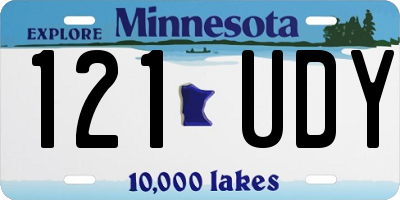 MN license plate 121UDY