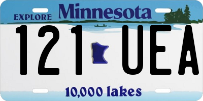 MN license plate 121UEA
